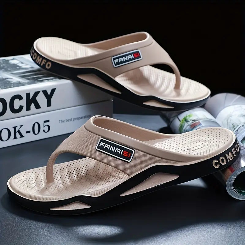 Men’s Black & White Lightweight EVA Flip-Flops