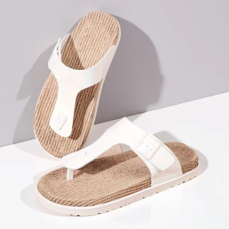Men’s Adjustable Metal Buckle Sandals – Lightweight EVA Sole