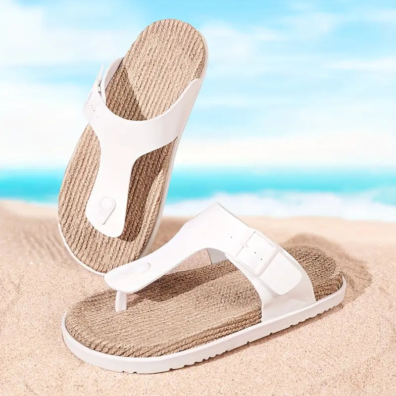 Men’s Adjustable Metal Buckle Sandals – Lightweight EVA Sole