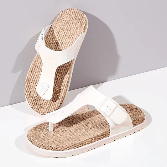 Men’s Adjustable Metal Buckle Sandals – Lightweight EVA Sole